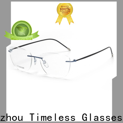 Wholesale mens rimless titanium eyeglasses memory suppliers for women