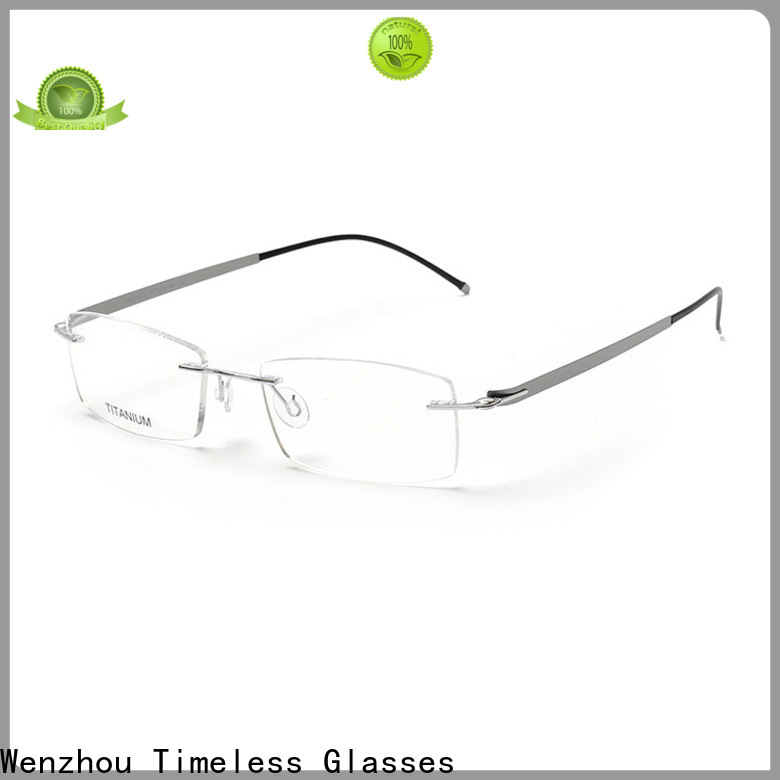 High-quality women's rimless titanium eyeglasses stock company for running