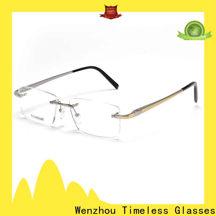 Timeless bendable mens rimless titanium eyeglasses suppliers for woman