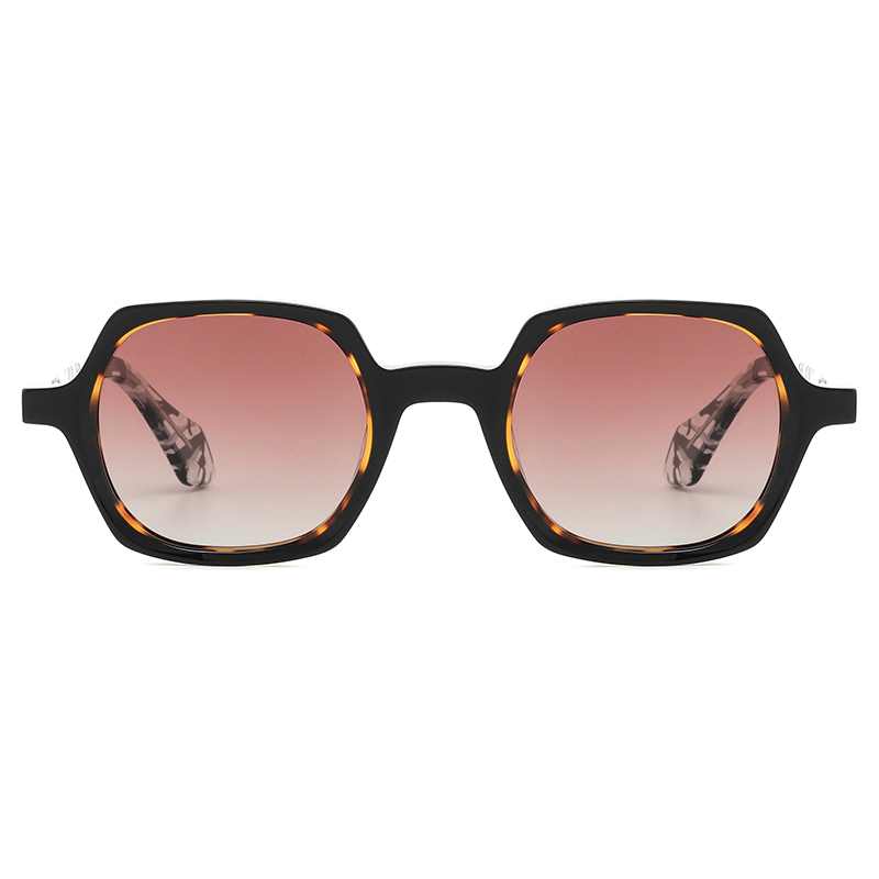 New  Fashion Design Trendy Shape UV400 Women Polarized Acetate Sunglasses 501A8011